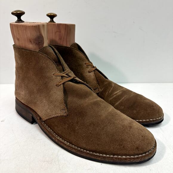 GUC Thursday Scout Chukka Boot Cognac Suede Brown Handmade 10 D main image 7